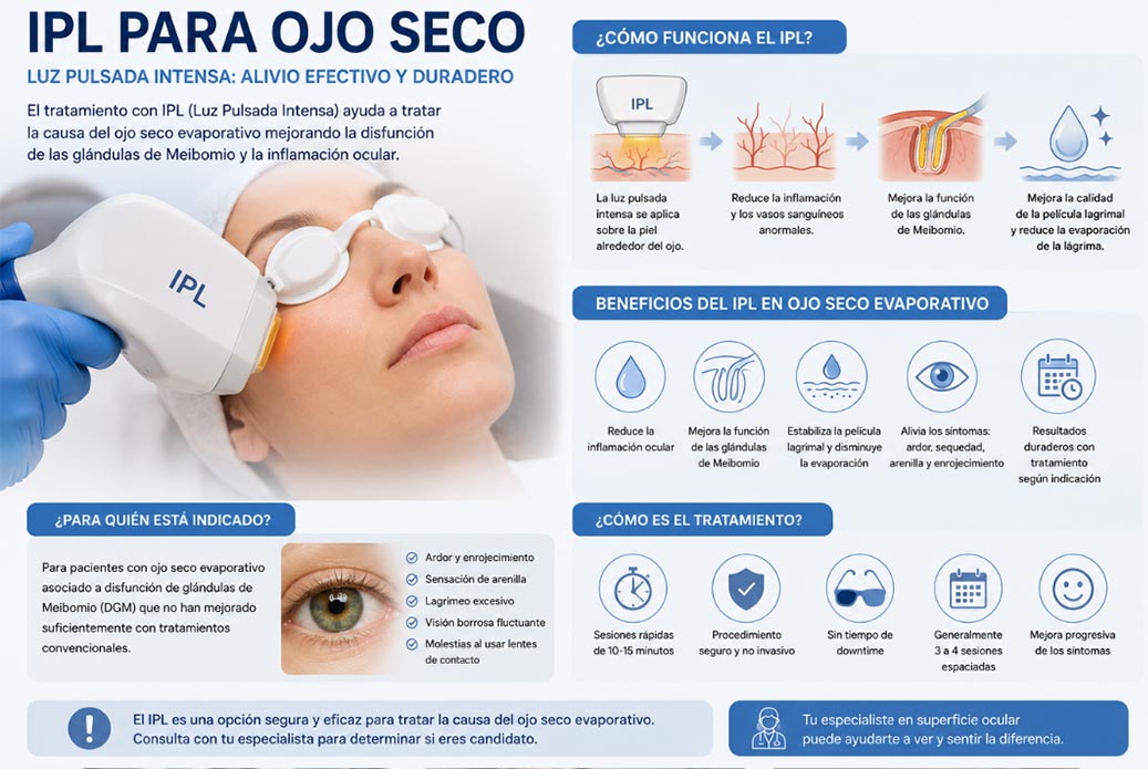 IPL para ojo seco evaporativo
