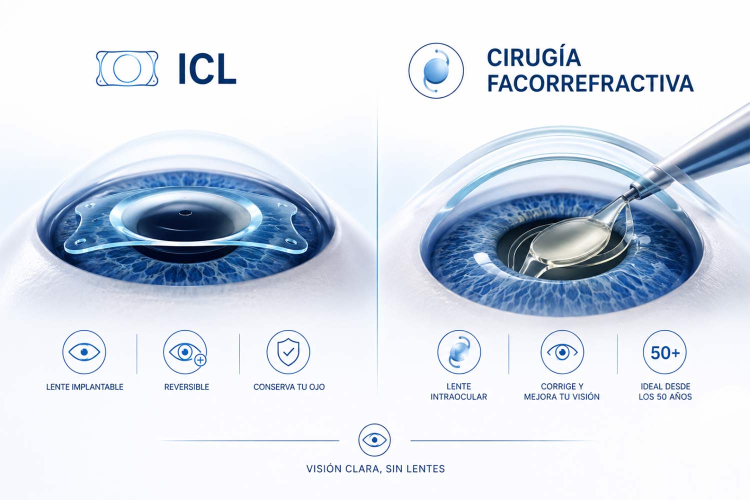  lente ICL y cirugía facorrefractiva